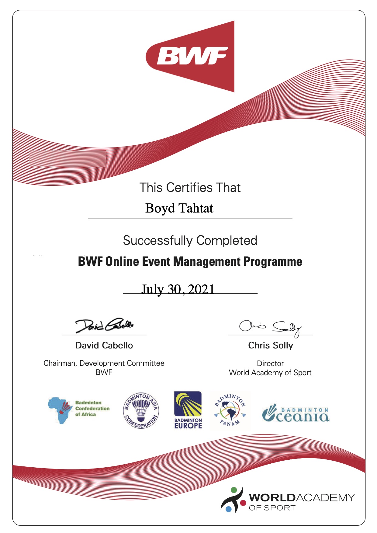 BWF Elite Master of Officiating