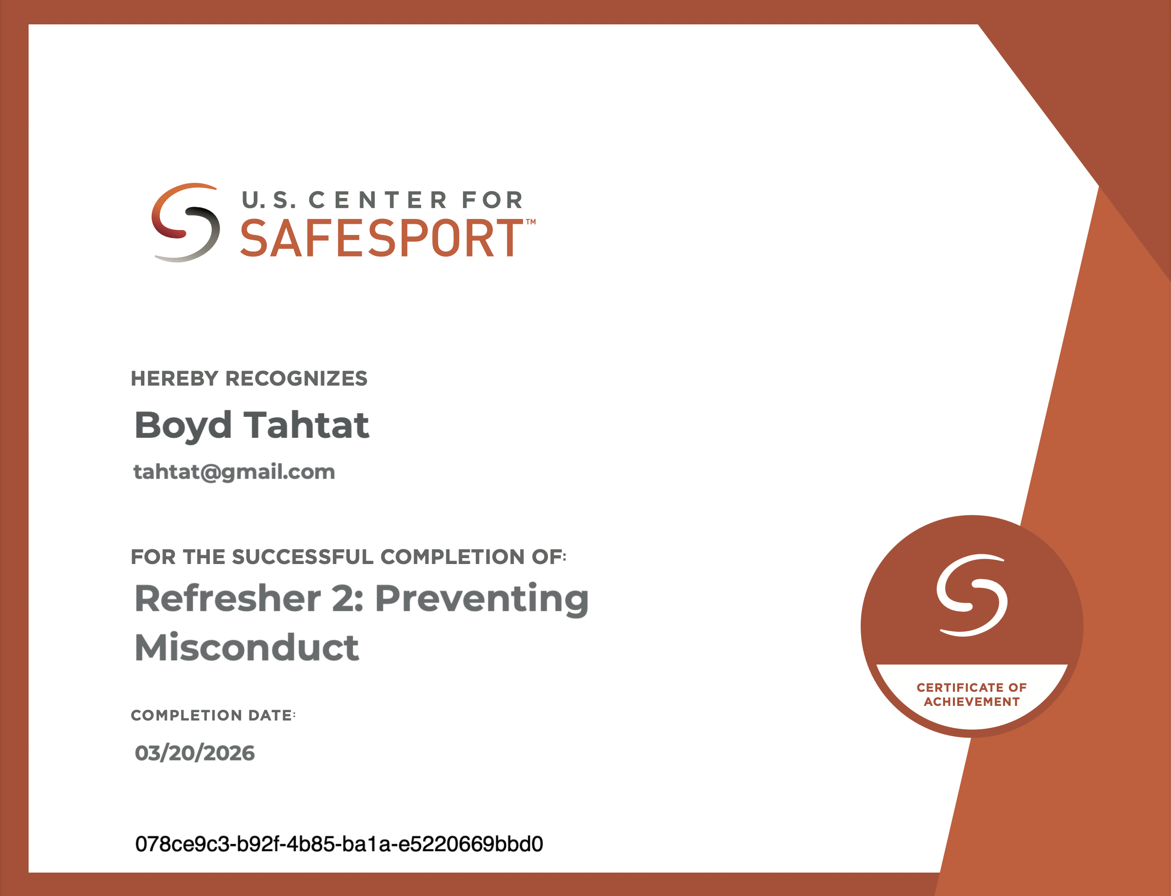 Certificate 2026