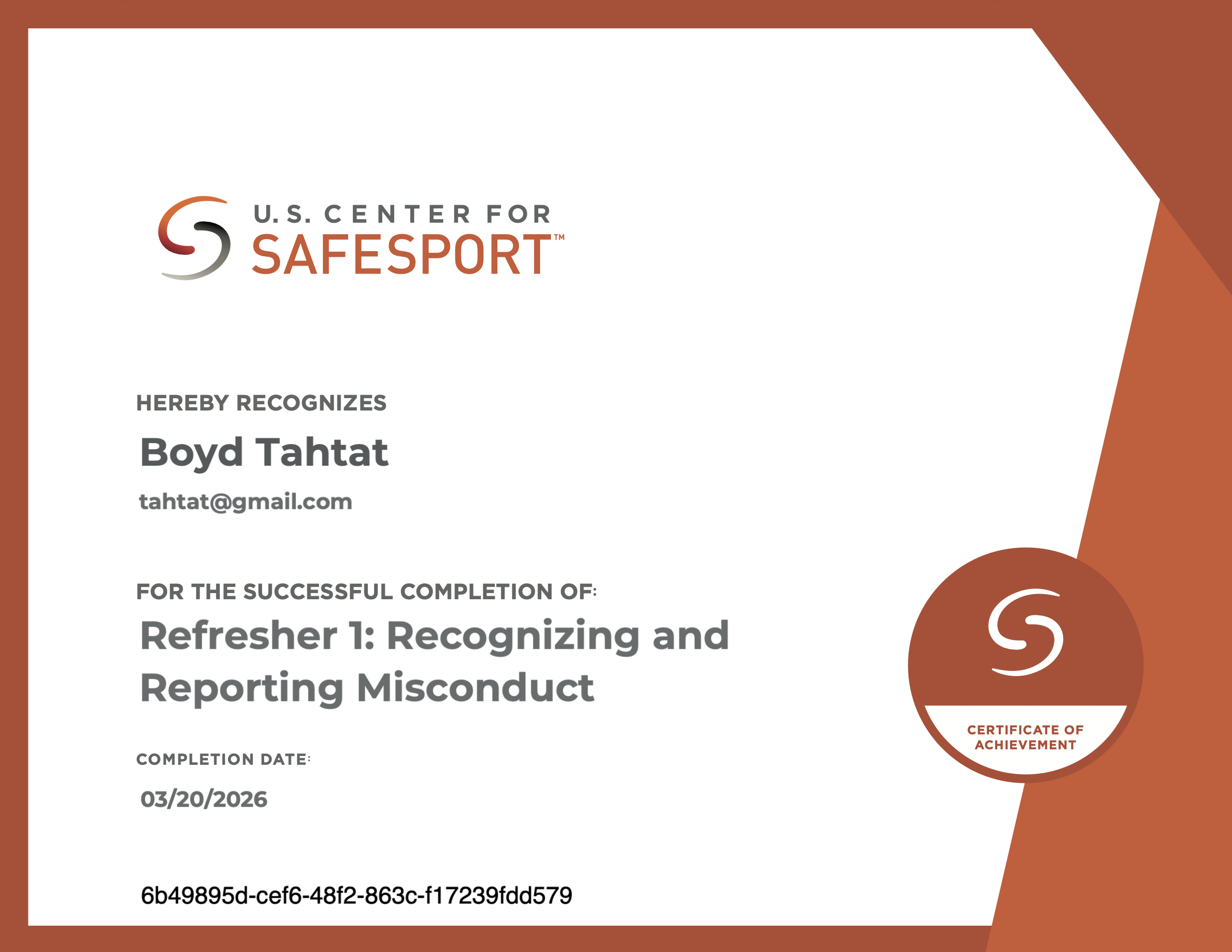 Certificate 2026